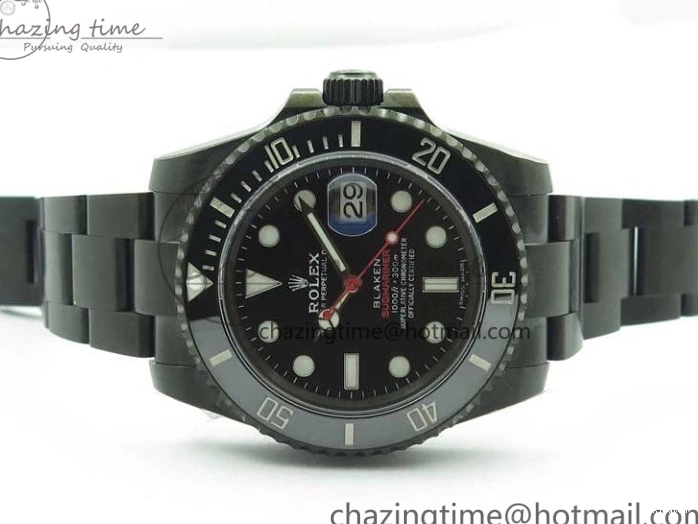 PVD 1:1 Noob Bracelet V10.5 Black PVD RED on SINGLE Dial Edition Submariner A2836 BLAKEN Best 0220